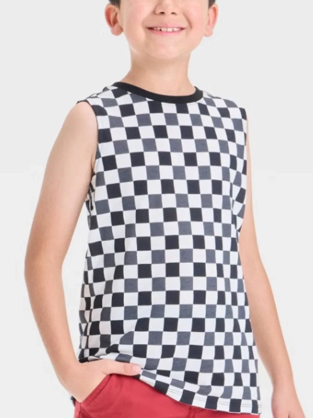 Boys' Tank Top - Checkered